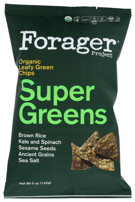 FORAGER: Organic Leafy Green Chips Super Greens, 5 oz - No Brand For Less 