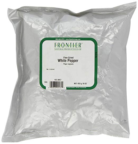 FRONTIER HERB: Fine Grind White Pepper, 16 oz