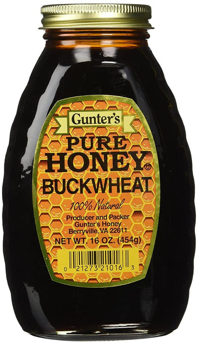 GUNTERS: Pure Buckwheat Honey, 16 oz - No Brand For Less 