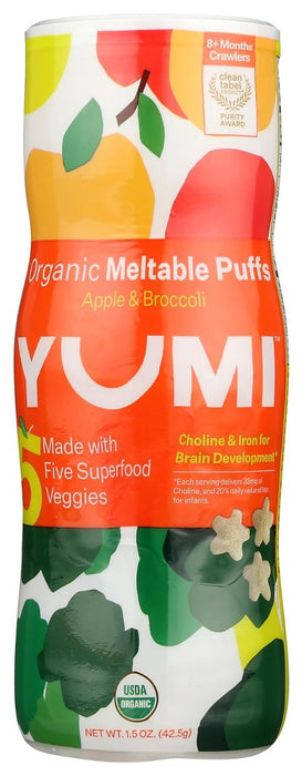 YUMI: Apple Broccoli Organic Meltable Puff, 1.5 oz