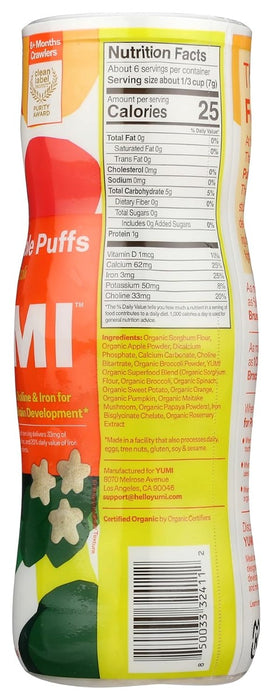 YUMI: Apple Broccoli Organic Meltable Puff, 1.5 oz