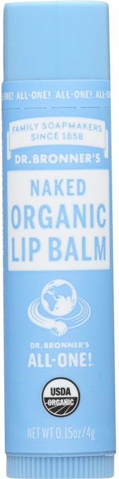 DR BRONNER'S: Organic Naked Lip Balm, 0.15 oz - No Brand For Less 