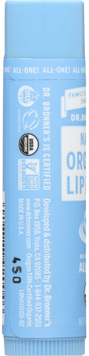 DR BRONNER'S: Organic Naked Lip Balm, 0.15 oz - No Brand For Less 