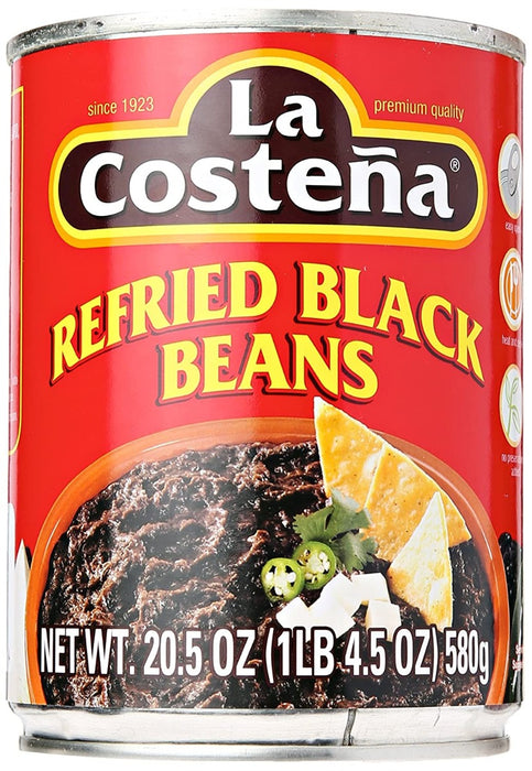 LA COSTENA: Refried Black Beans, 20.5 oz