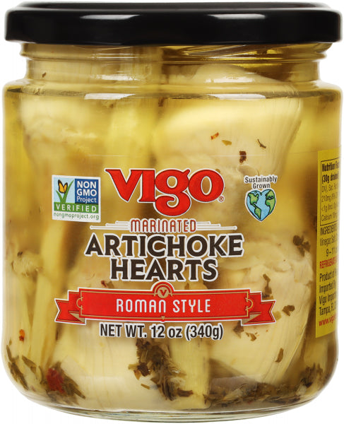 VIGO: Roman Style Marinated Artichoke Hearts, 12 oz