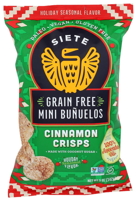 SIETE: Bunuelos Cinnamon Crisps, 5 oz