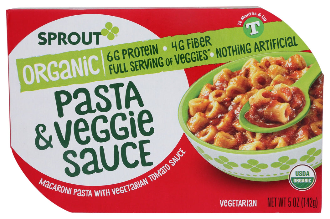 SPROUT: Pasta & Veggie Sauce Toddler Meal, 5 oz