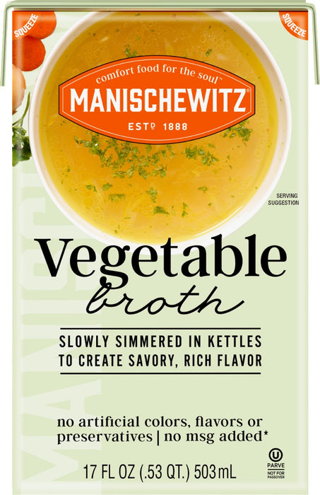 MANISCHEWITZ: Vegetable Broth, 17 fo