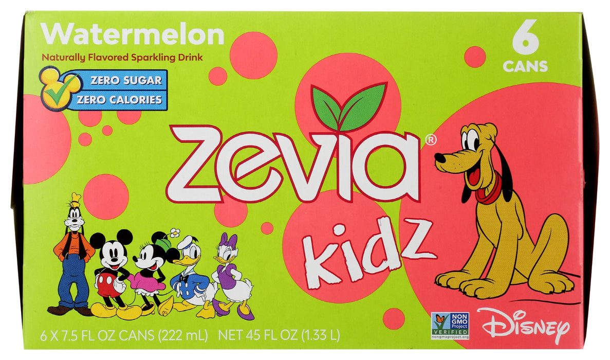 ZEVIA: Watermelon Kidz Soda 6Pk, 45 fo