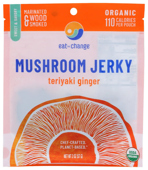 EAT THE CHANGE: Organic Teriyaki Ginger Mushroom Jerky, 2 oz - No Brand For Less 