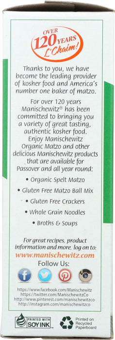 MANISCHEWITZ: Organic Matzo, 10 oz