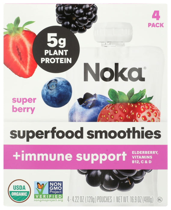 NOKA: Super Berry Superfood Smoothie Immunity Boost, 16.9 oz