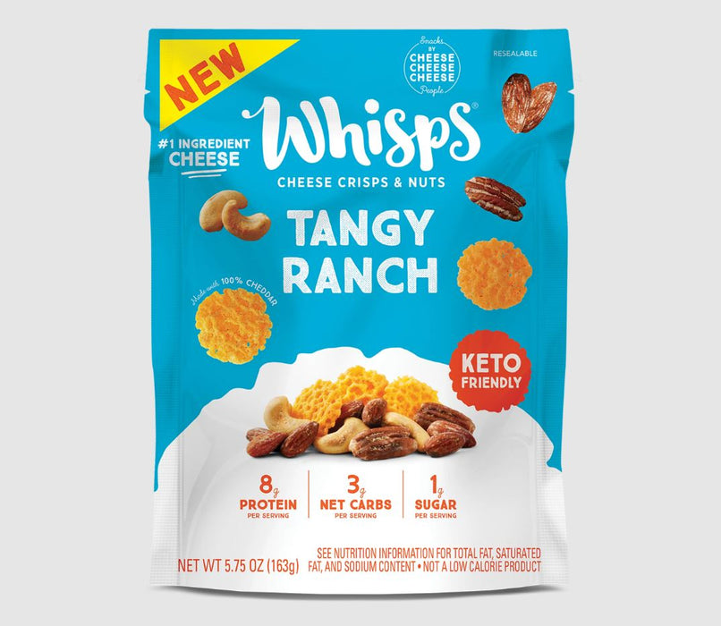 WHISPS: Tangy Ranch Cheese Crisps and Nuts, 5.75 oz