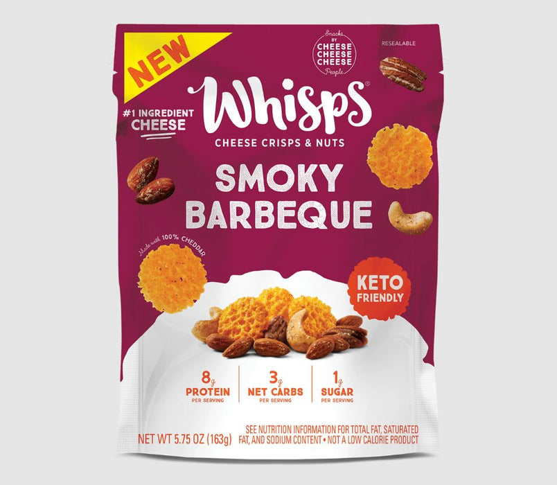 WHISPS: Smoky Barbeque Cheese Crisps and Nuts, 5.75 oz