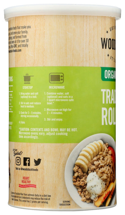 WOODSTOCK: Traditional Rolled Oats, 18.5 oz