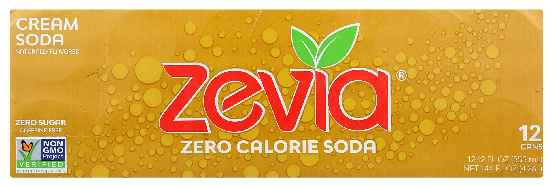 ZEVIA: Zero Calorie Cream Soda, 144 fo